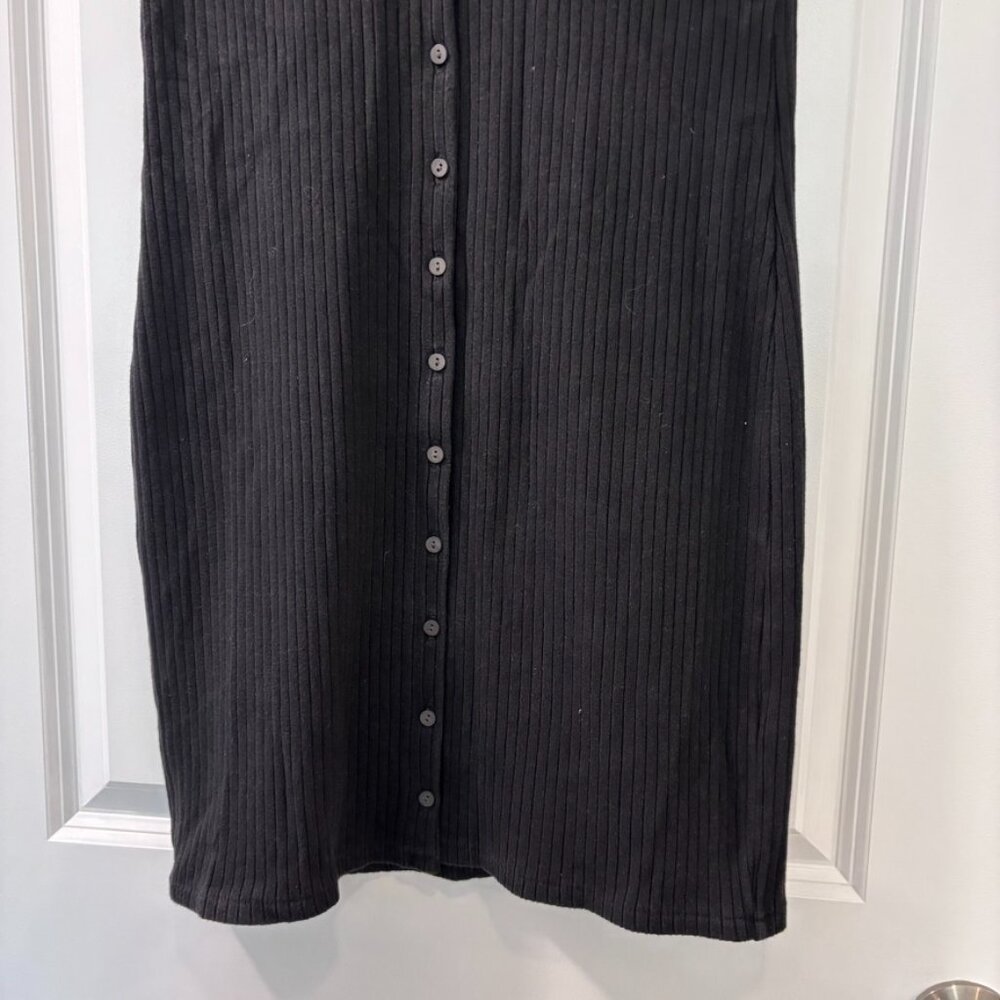 Madewell Button-Front Ribbed Mini Dress - Picture 6 of 9